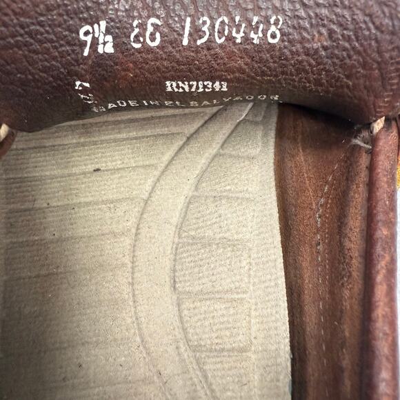 L.L. Bean Camp Mocs Boat Shoes Men's 9.5 EE WIDE Brown Leather Moccasins - Picture 8 of 8